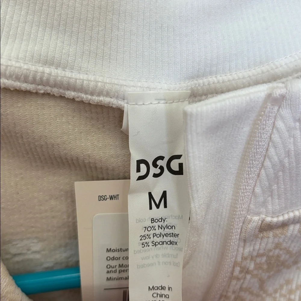 DSG Cream Patterned Half-Zip cropped long sleeve - Picture 2 of 4